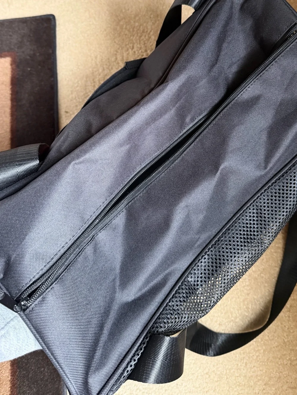 Black & Gray Pet Carrier Hoodie - Team Logo Dog Travel Bag